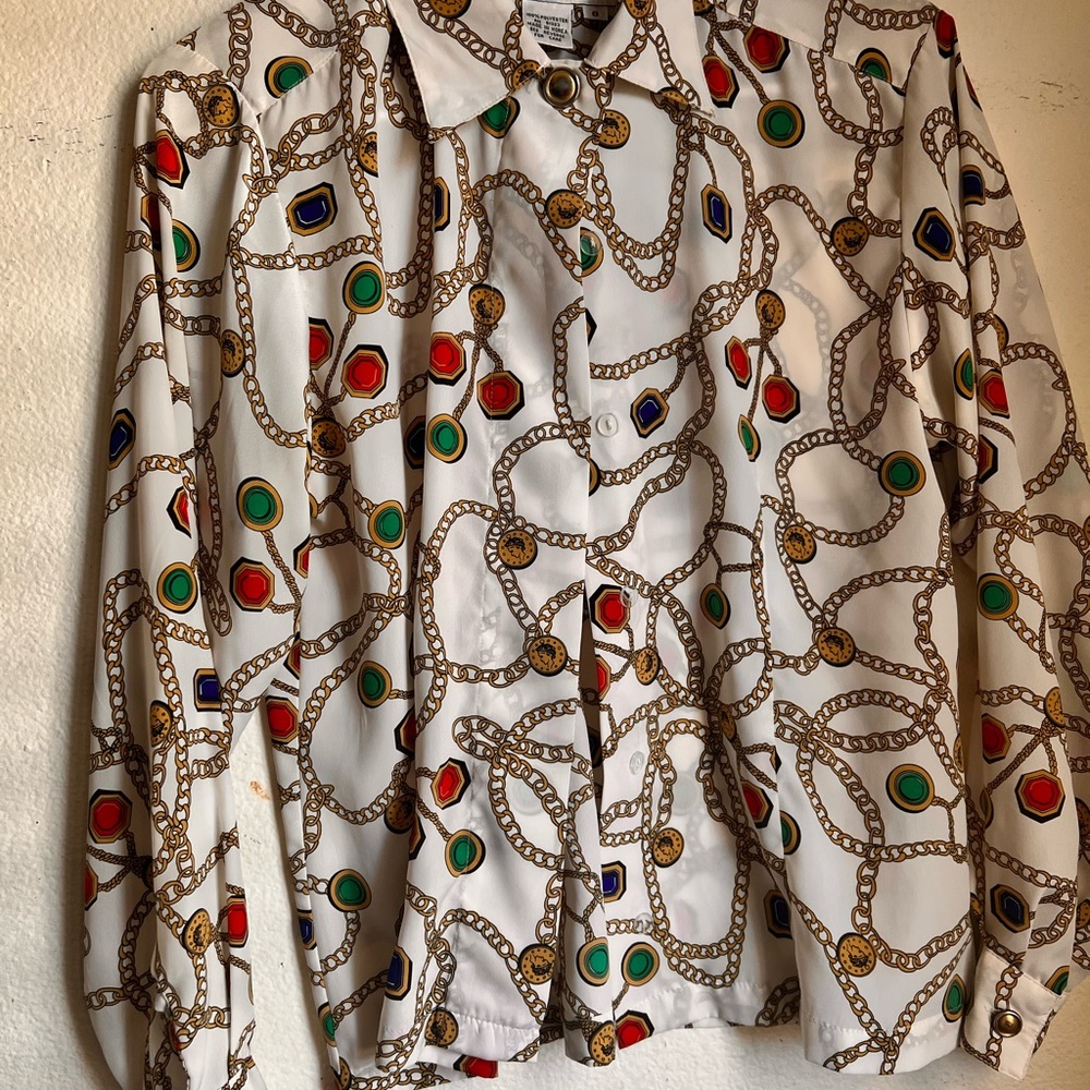 Off white Gold chain print shirt